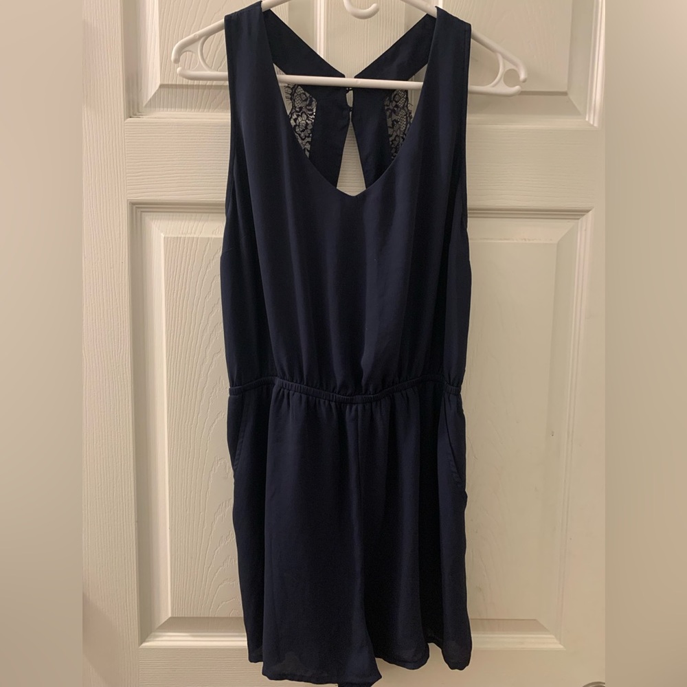H&M Navy Blue Sleeveless Romper